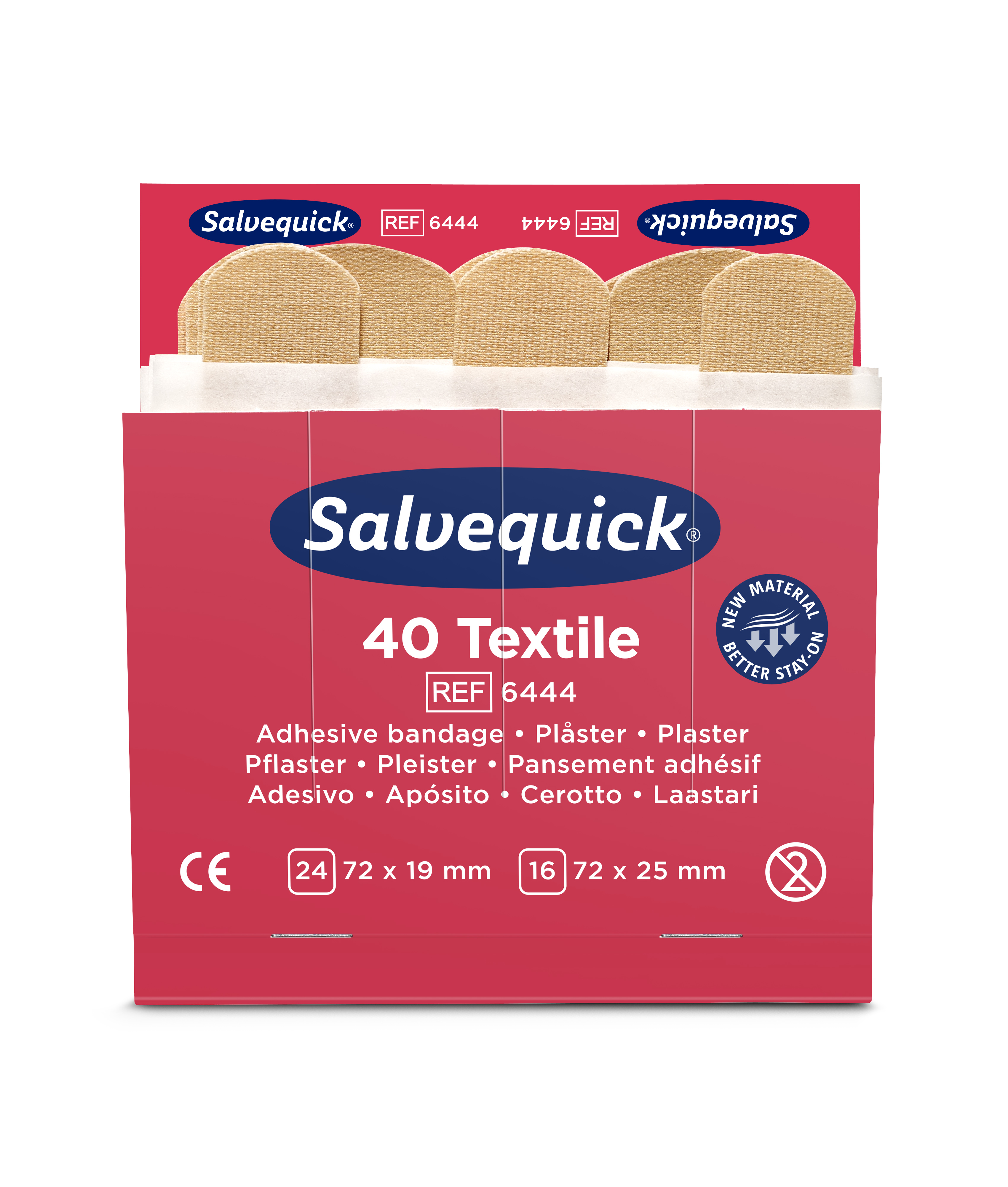 6444-Salvequick-Textile-Plaster-Front